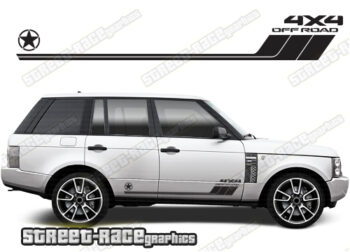 Range Rover 3-4 065 - off road 4x4 racing stripes