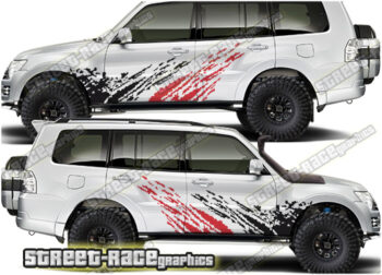 Mitsubishi Shogun 001 - mud splatter graphics