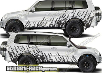 Mitsubishi Shogun 003 - mud splatter graphics