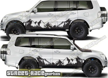 Mitsubishi Shogun 019 - Mountain graphics