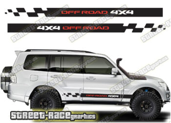 Mitsubishi Shogun 052 - 4X4 off road racing stripes