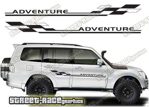 Mitsubishi Shogun 058 - Adventure racing stripes