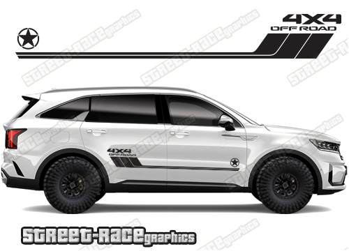 Kia Sorento 065 - off road 4x4 racing stripes