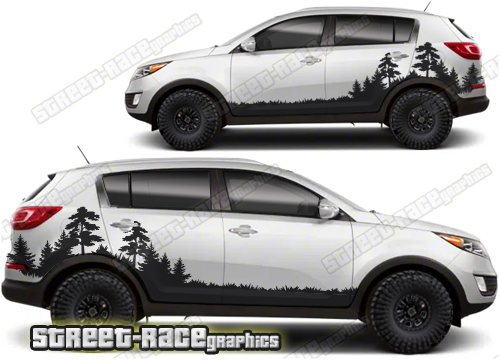 Kia Sportage 025 - Forest overland graphics