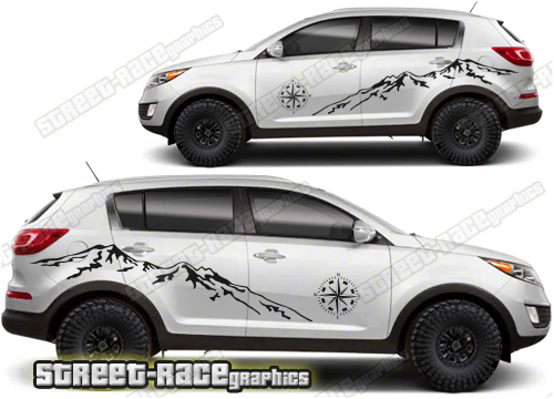Kia Sportage 029 - Mountain adventure graphics