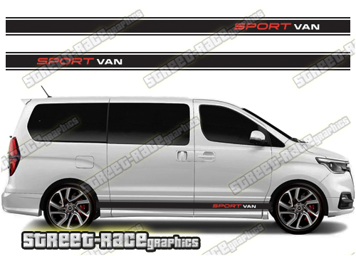 Hyundai i800 racing stripes 004 - Sport van
