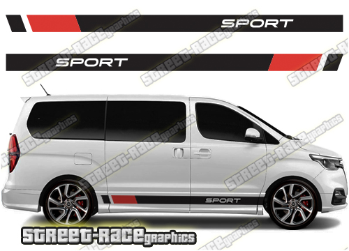 Hyundai i800 racing stripes 010