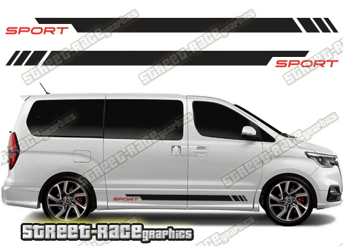 Hyundai i800 racing stripes 015