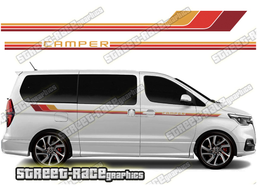 Hyundai i800 racing stripes 029 - Retro Camper