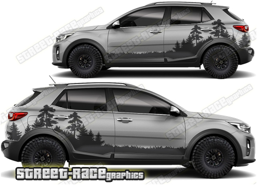 Kia Stonic 025 - Forest overland graphics