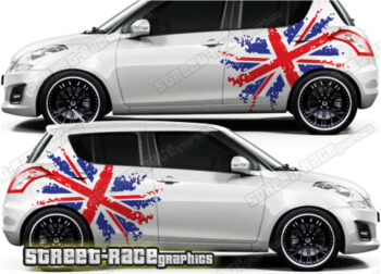 Suzuki Swift large racing graphics 020 - Union Jack