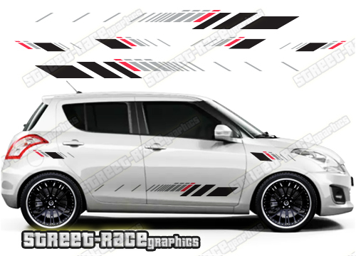 Suzuki Swift side racing stripes 030
