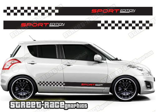 Suzuki Swift side racing stripes 035