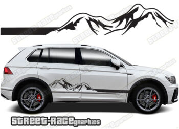 Volkswagen T-Cross 063 - mountain adventure racing stripes