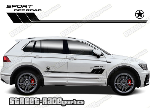 Volkswagen T-Cross 065 - off road 4x4 racing stripes