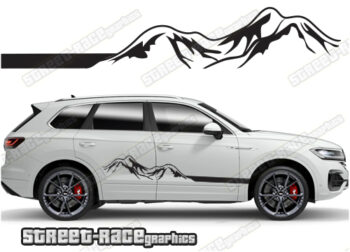 Volkswagen Touareg 063 - mountain adventure racing stripes