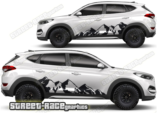 Hyundai Tuscon 022 - Mountain graphics