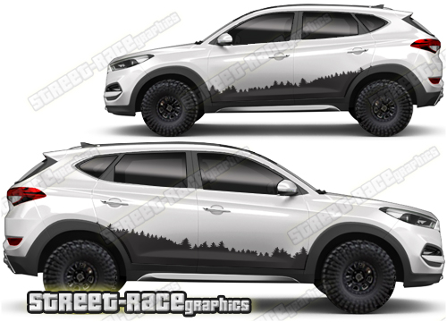 Hyundai Tuscon 023 - Forest overland graphics