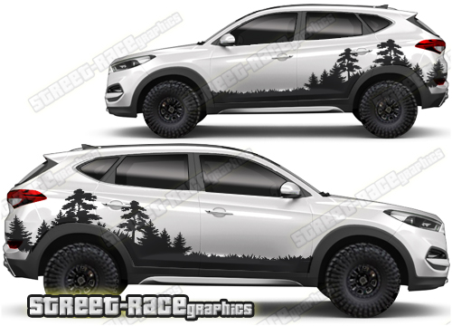 Hyundai Tuscon 025 - Forest overland graphics
