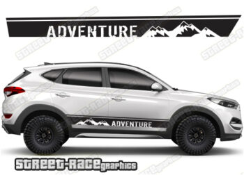 Hyundai Tuscon 062 - mountain adventure racing stripes