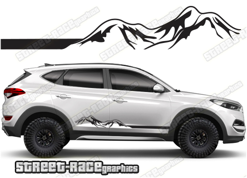 Hyundai Tuscon 063 - mountain adventure racing stripes