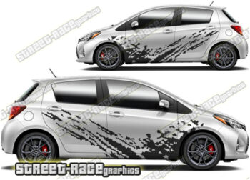 Toyota Yaris large graphics 003 - Mud splatter