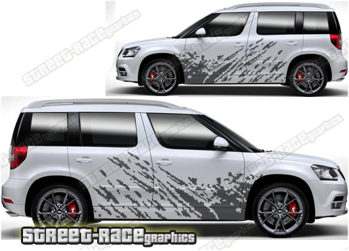 Skoda Yeti 004 - mud splatter graphics