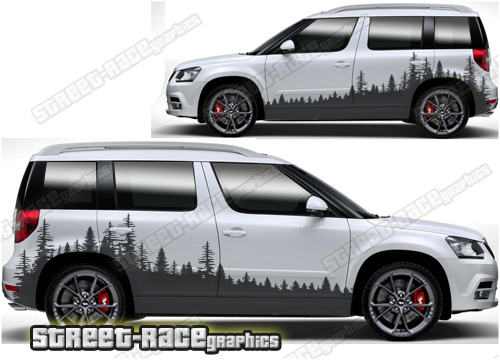 Skoda Yeti 024 - Forest overland graphics