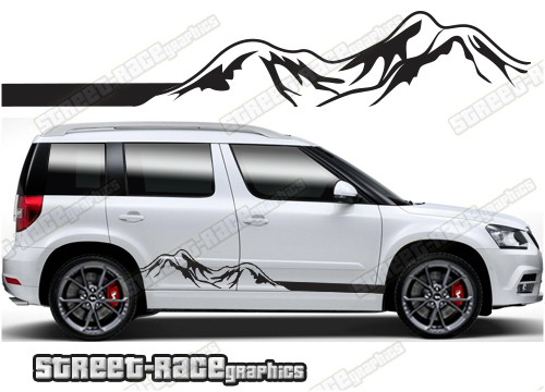Skoda Yeti 063 - mountain adventure racing stripes