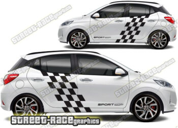 Hyundai Grand i10 large graphics 026 - Racing flags