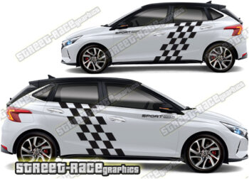 Hyundai i20 large graphics 026 - Racing flags