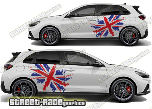 Hyundai i30 large graphics 025 - UNION JACK