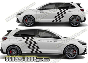 Hyundai i30 large graphics 026 - Racing flags