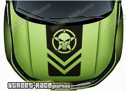 Land Rover bonnet / hood graphics 005 - PUNISHER