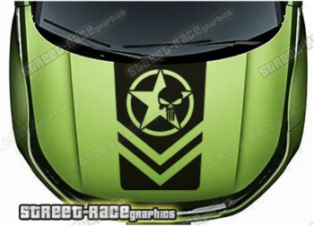 Land Rover bonnet / hood graphics 007 - PUNISHER