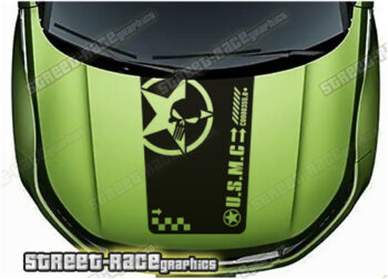 Land Rover bonnet / hood graphics 018 - USMC