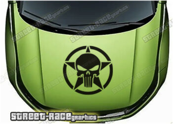 Land Rover bonnet / hood graphics 020 - PUNISHER
