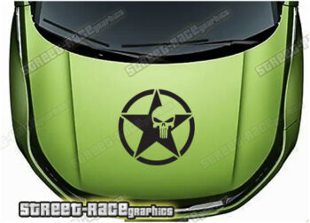 Land Rover bonnet / hood graphics 021 - PUNISHER