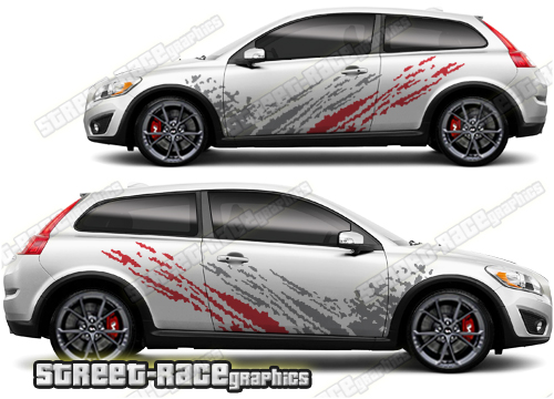 Volvo C30 large graphics 002 - Mud splatter