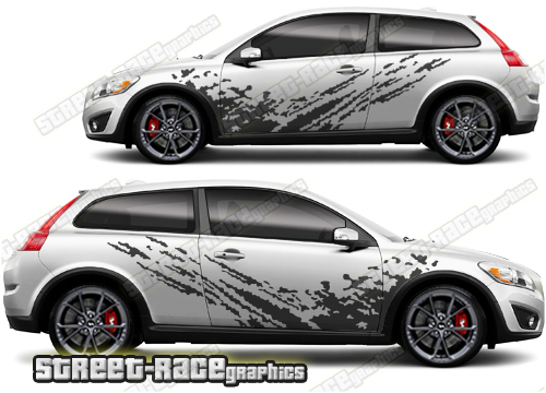 Volvo C30 large graphics 003 - Mud splatter