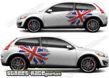 Volvo C30 large graphics 025 - UNION JACK