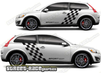 Volvo C30 large graphics 026 - Racing flags