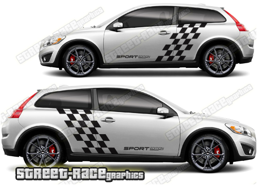 Volvo C30 large graphics 026 - Racing flags