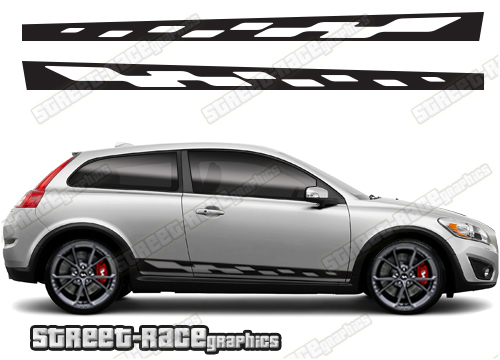 Volvo C30 racing stripes 005