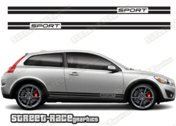 Volvo C30 racing stripes 006