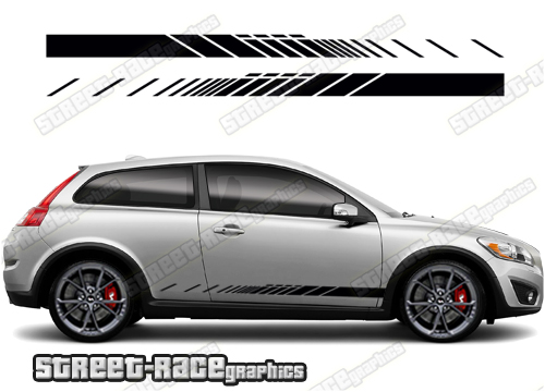 Volvo C30 racing stripes 008
