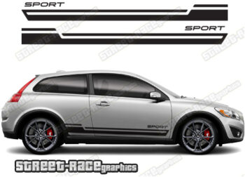 Volvo C30 racing stripes 009