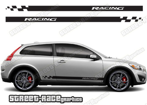 Volvo C30 racing stripes 010