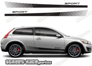 Volvo C30 racing stripes 011
