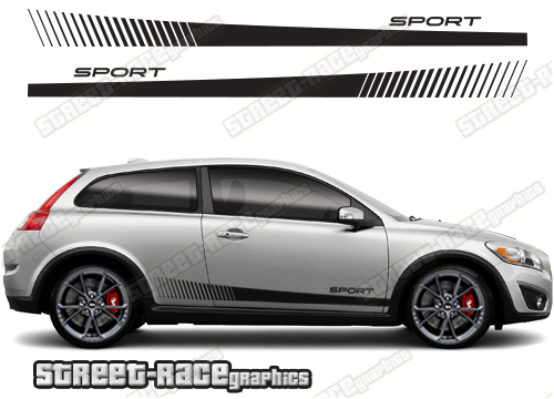 Volvo C30 racing stripes 011
